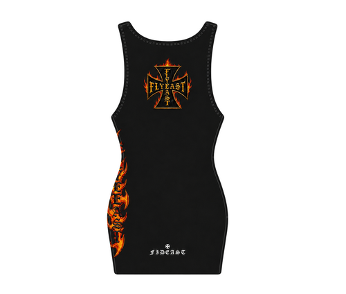 FlyEast Black Cross Fire Dress